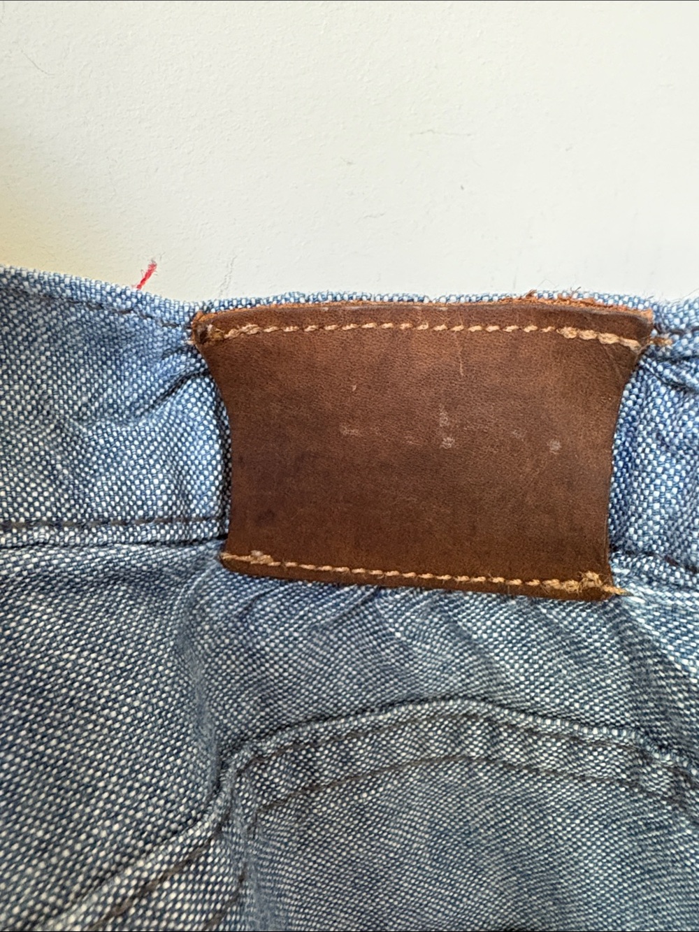 Raleigh Denim Graham Trousers Chambray Handmade Business Casual 5 Pocket Size 33 - Picture 7 of 11
